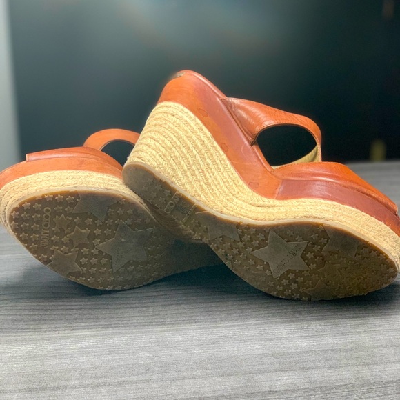 Jimmy Choo Brown Leather Wedge - Picture 2 of 5